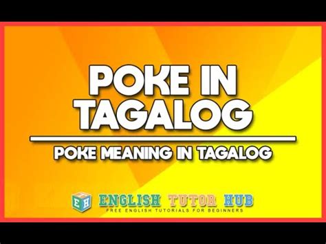 poked in tagalog